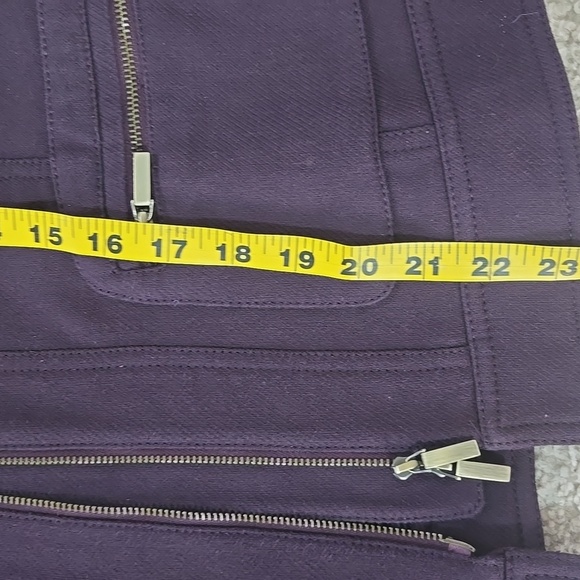 W By Worth Purple Motorcycle Jacket Size 10 - Picture 7 of 12